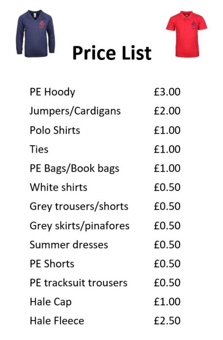 Second Hand Uniform Price List